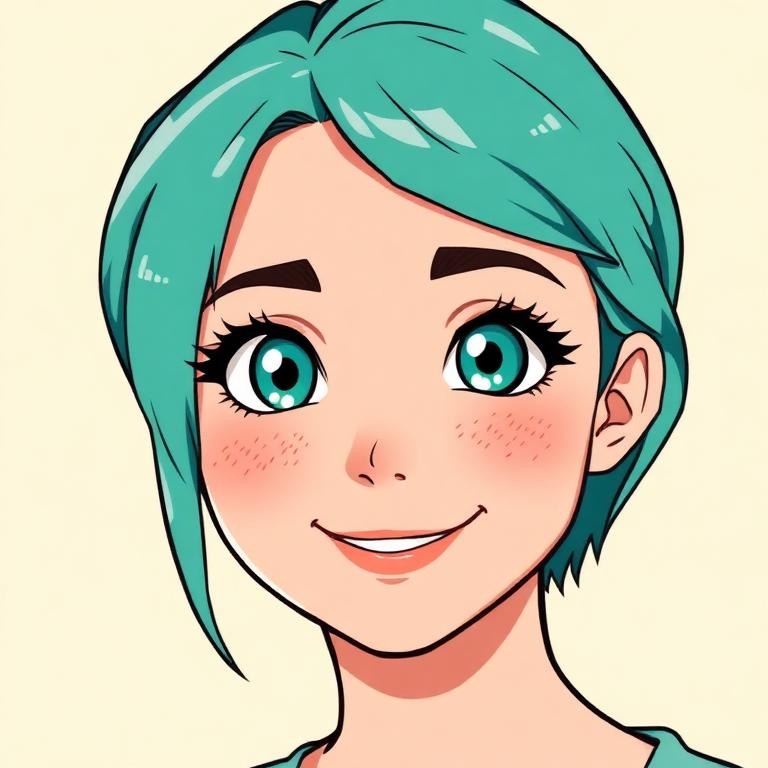 Anime cel cartoon example generated with Camelot Studio
